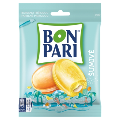 BON PARI ŠUMIVÉ bonbóny s ovocnými příchutěmi 80g