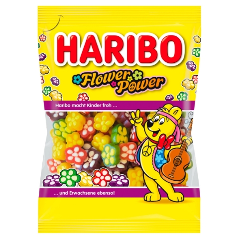 Haribo Flower Power želé kytičky s ovocnými příchutěmi 90g