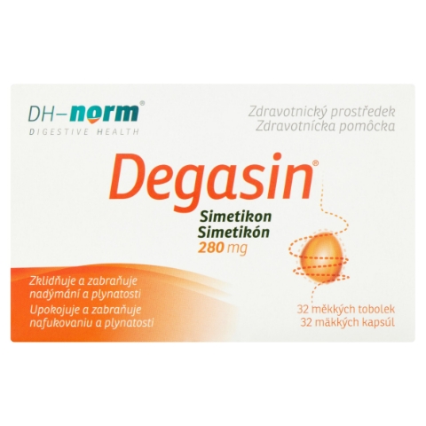 Degasin Simetikon 280 mg 32 tobolek 13,4g
