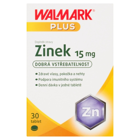 Walmark Plus Zinek 15 mg doplněk stravy 30 tablet 9,0g