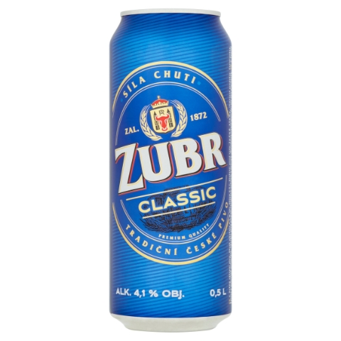 Zubr Classic světlé výčepní pivo 0,5l