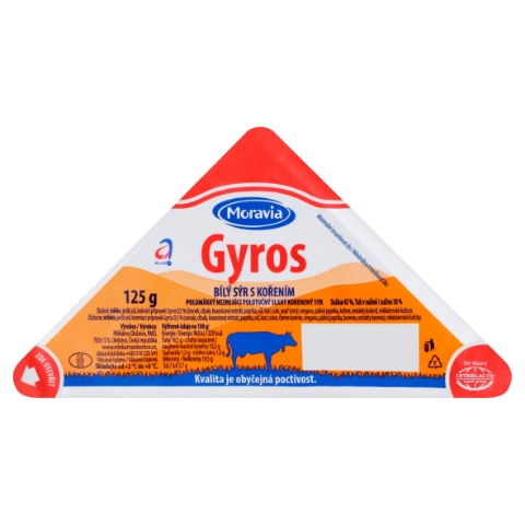 Moravia Gyros bílý sýr s kořením 125g