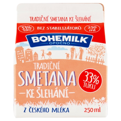 Bohemilk Tradiční smetana ke šlehání 250ml