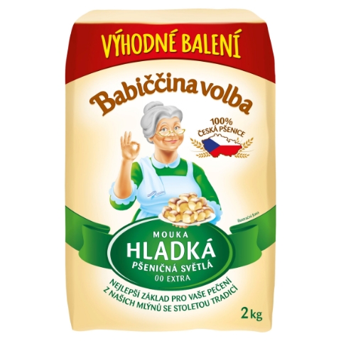 Babiččina Volba Mouka hladká pšeničná světlá 00 extra 2kg