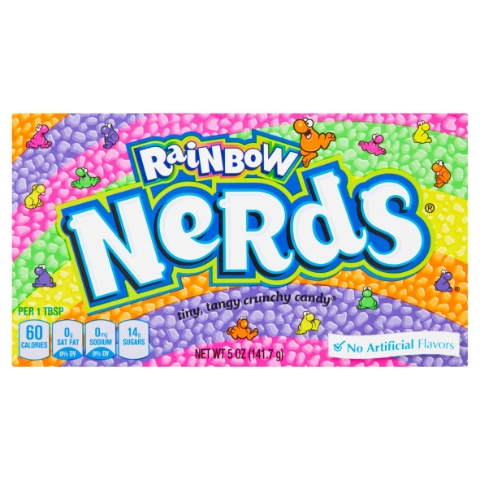 Nerds Rainbow drobné barevné cukrové dražé 141,7g