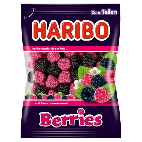 Haribo Berries želé s příchutí maliny a ostružiny 200g