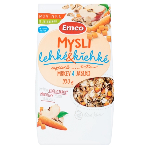 Emco Mysli Lehké & křehké sypané mrkev a jablko 550g
