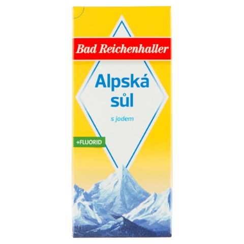 Bad Reichenhaller Alpská sůl s jodem + fluorid 500g