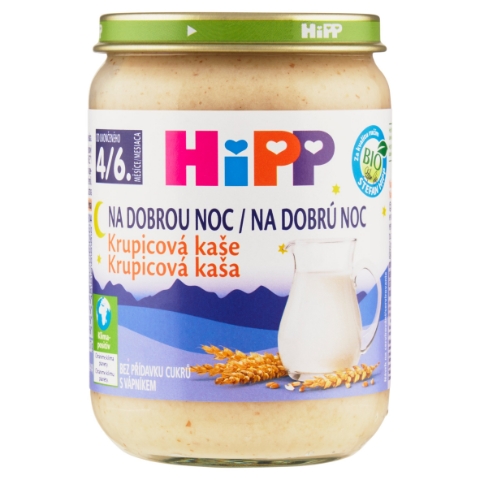 HiPP Bio krupicová kaše na dobrou noc 190g