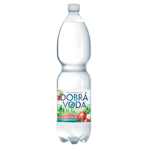 Dobrá voda Jemně perlivá s příchutí lesní jahoda 1,5l