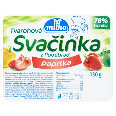 Milko Tvarohová svačinka paprika 130g