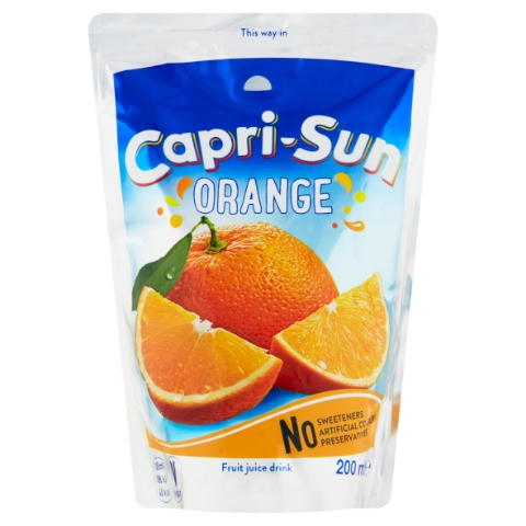 Capri-Sun Orange nesycený nealkoholický ovocný nápoj 200ml