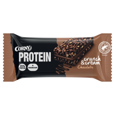 Corny Protein Crunch & Cream tyčinka s proteinem s arašídovo-kakaovou náplní 35g
