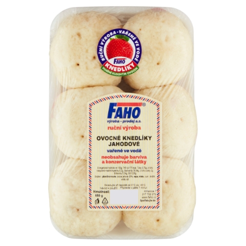 Faho Ovocné knedlíky jahodové 550g