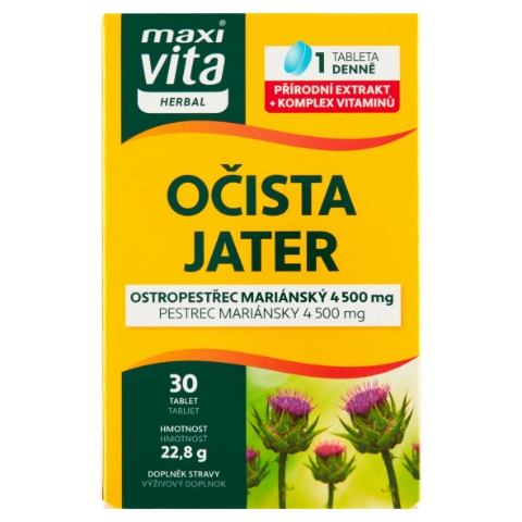 Maxi Vita Herbal Očista jater 30 tablet 22,8g