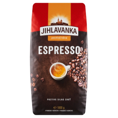 Jihlavanka Espresso pražená zrnková káva 1000g