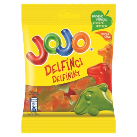 JOJO Delfínci želé bonbóny s ovocnými příchutěmi 80g
