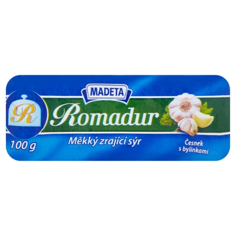 Madeta Romadur česnek s bylinkami měkký zrající sýr 100g