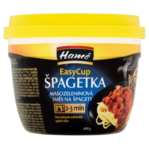 Hamé EasyCup Špagetka masozeleninová směs na špagety 400g