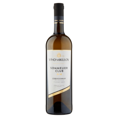 Víno Mikulov Sommelier Club Chardonnay víno s přívlastkem pozdní sběr suché bílé 0,75l