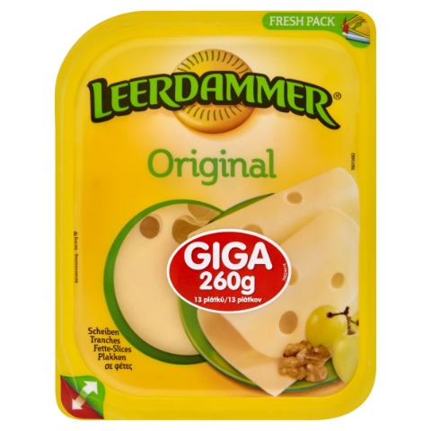 Leerdammer Original holandský polotvrdý sýr 260 g