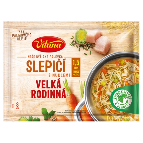 Vitana Naše Byšická polévka Velká rodinná slepičí s nudlemi 100g