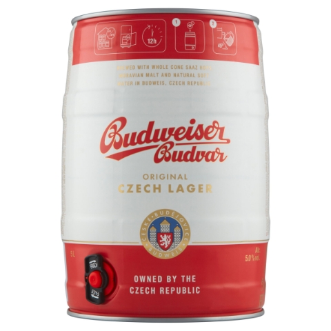 Budweiser Budvar Original světlý ležák soudek 5l