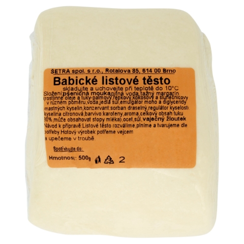 Šetra Babické listové těsto 500g