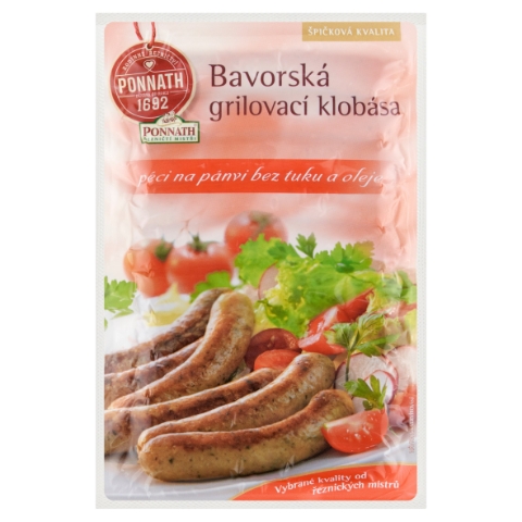Ponnath ŘEZNIČTÍ MISTŘI Bavorská grilovací klobása 200g