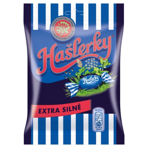 Hašlerky Extra silné bonbóny s příchutí bylin a mentolu 90g