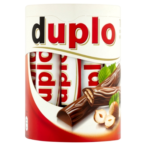 Kinder Duplo Oplatky s polevou z mléčné čokolády a lískooříškovou náplní 10 x 18,2g