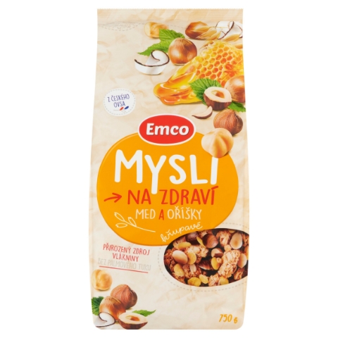 Emco Mysli na Zdraví Křupavé med a oříšky 750g