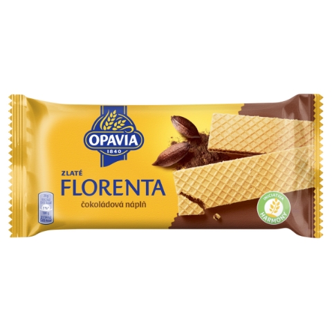 Opavia Zlaté Florenta oplatky čokoládová náplň 112g