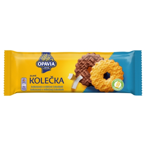 Opavia Zlaté Kolečka s kokosem polomáčené sušenky 146g