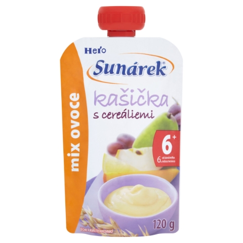 Sunárek Kašička s cereáliemi a ovocem 120g