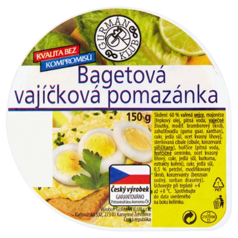 Gurmán Klub Bagetová vajíčková pomazánka 150g