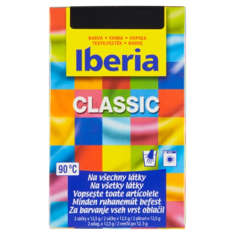 Iberia Classic barva na všechny látky černá 2 x 12,5g