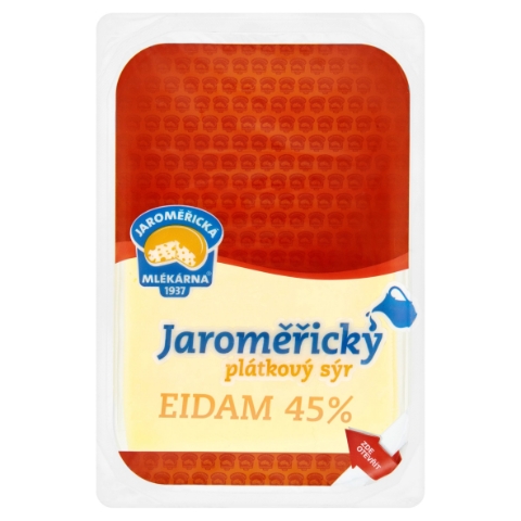 Jaroměřická Mlékárna Jaroměřický eidam 45% plátkový sýr 100g