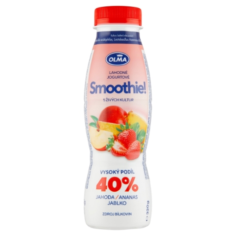 Olma Lahodné jogurtové Smoothie! jahoda ananas jablko 320g