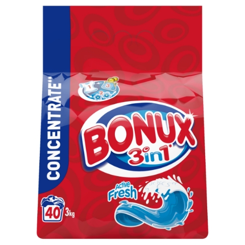 Bonux Active Fresh Prací Prášek 3 kg 40 Praní