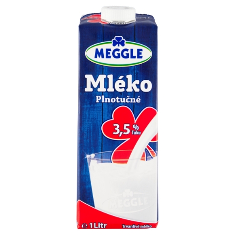 Meggle Mléko plnotučné 3,5% tuku 1l