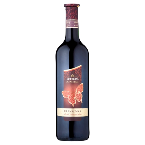 Vino motyl frankovka suché červené víno 0 75l