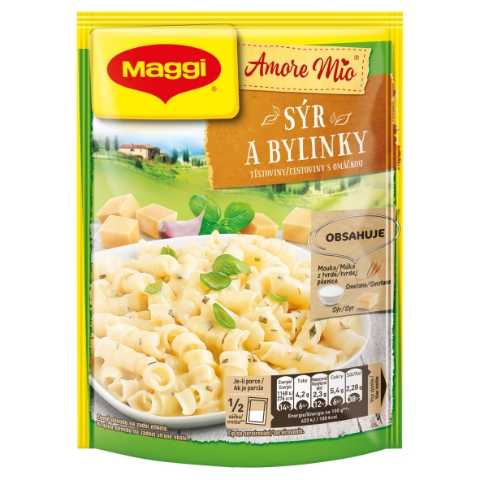 MAGGI Amore Mio Sýr a bylinky těstoviny s omáčkou sáček 146g