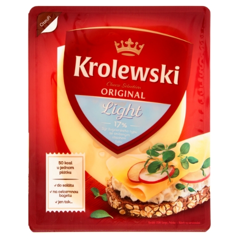 Krolewski Light 17% sýr švýcarského typu plátky 100g