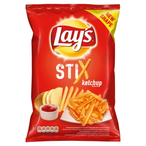 Lay's Stix Smažené bramborové lupínky s příchutí kečupu 140g