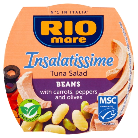 Rio Mare Insalatissime Hotový pokrm z fazolí, zeleniny a tuňáka 160g
