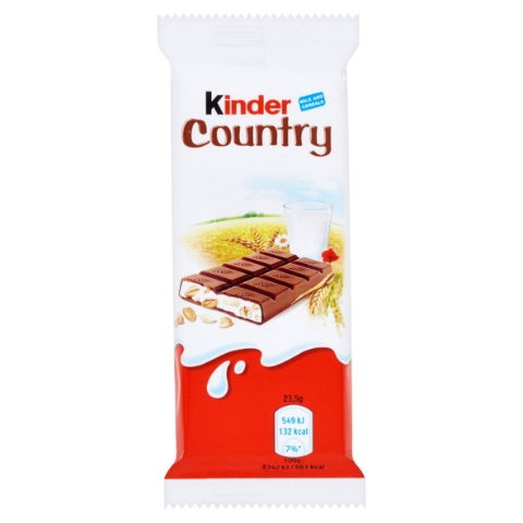Kinder Country Mléčná čokoláda s mléčnou náplní a obilovinami 23,5g
