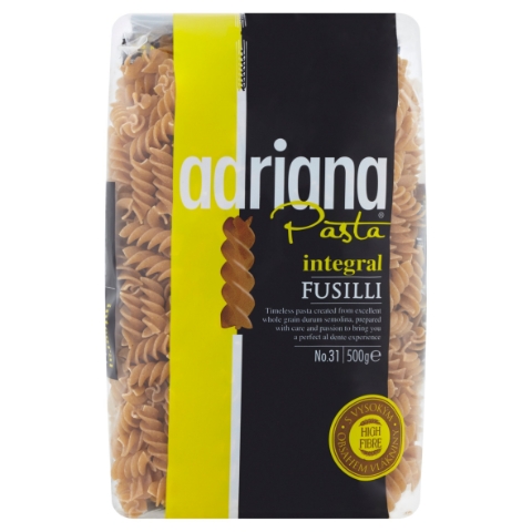 Adriana Fusilli těstoviny celozrnné sušené 500g
