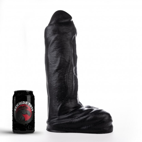 Dildo Rawhide Toys Vega XL černé, prémiové silikonové dildo s Vac-U-Lock 35,5 x 8,5–8,9 cm