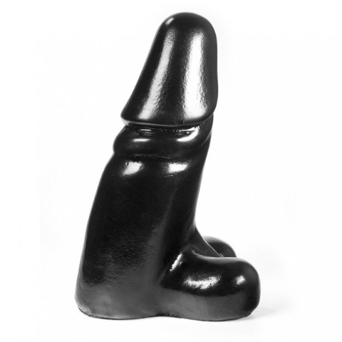 Dark Crystal DC34, černé vinylové dildo 34 x 6,5–13 cm